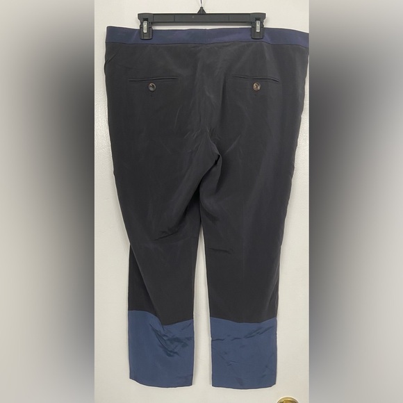 Brunello Cucinelli Silk Straight Leg Two-Tone Pant Size 14 - Picture 8 of 8